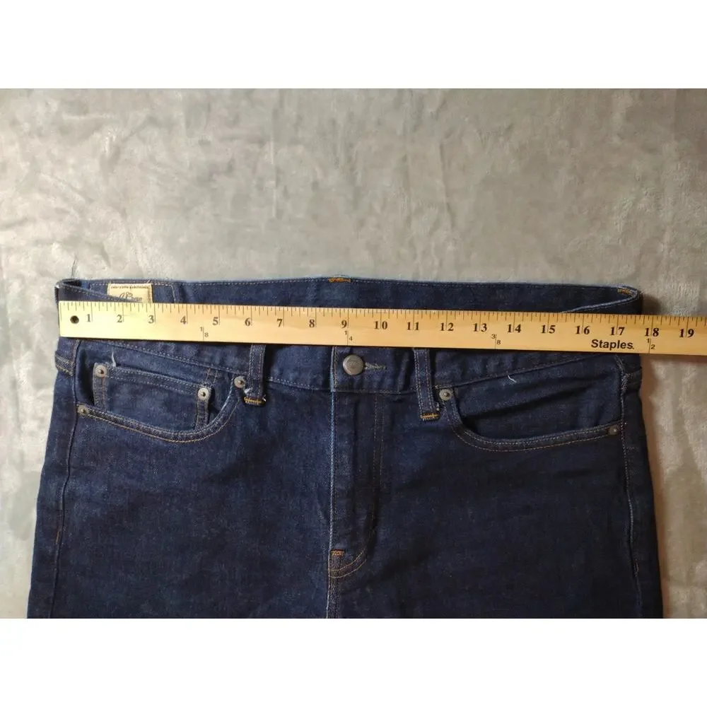 J.Crew 484 Jeans Mens 34x32 Slim Fit Dark Wash Japanese Denim Americana Casual